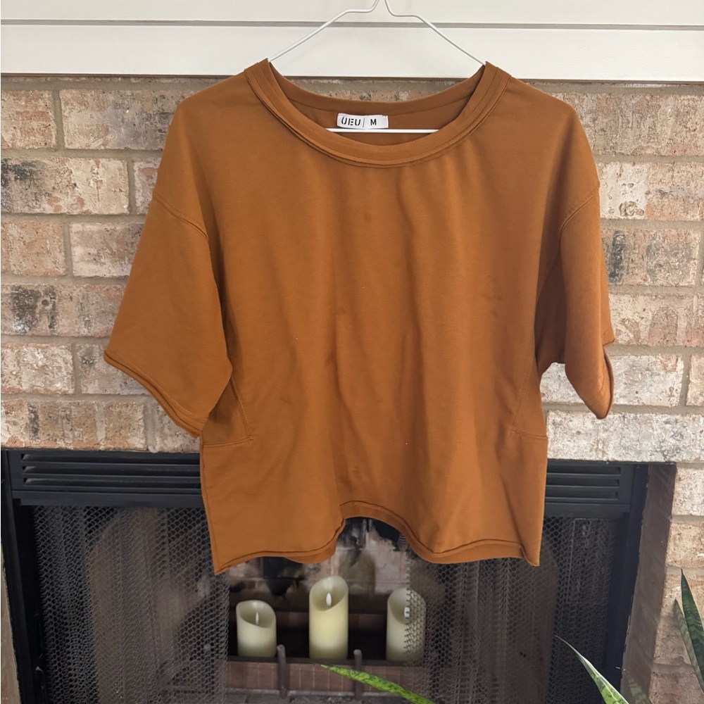 UEU Women's Brown Short Sleeve Tee